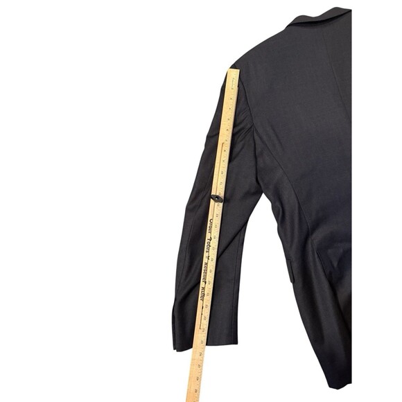 Trussini Men's 54 Black 100% Wool Blazer - Picture 5 of 7